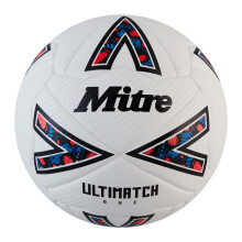 (4, White/Black/Red) Mitre Ultimatch One Football