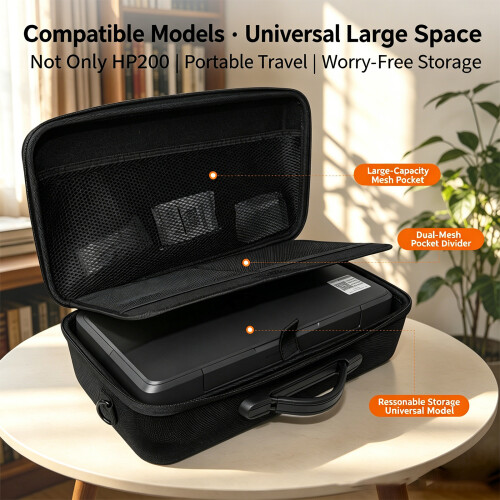 Portable EVA Printer Storage Bag Organization Carrying Case with Handle for OJ200 BK 2