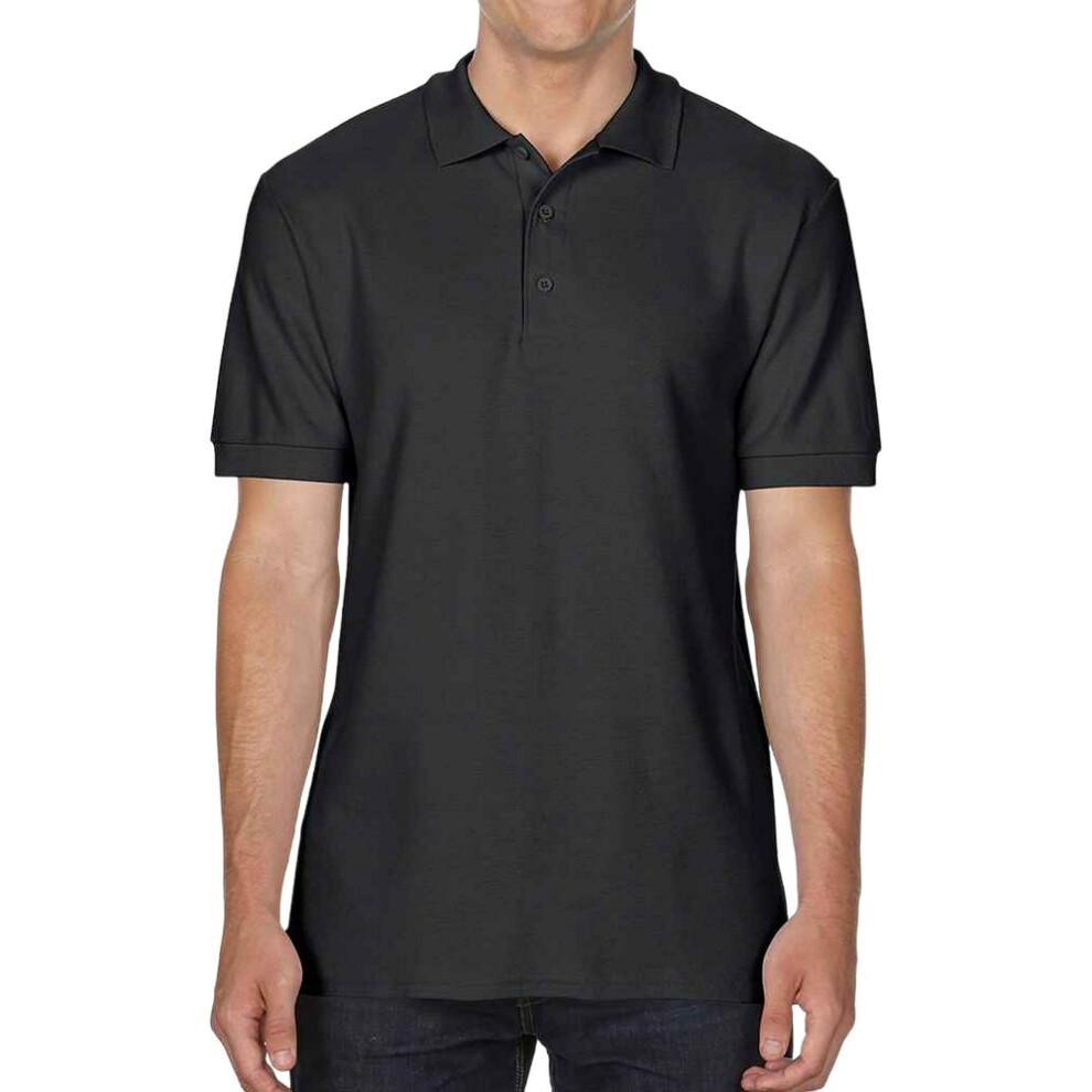 Gildan (M, Black) Unisex Adult Sports Polo Shirt