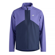 (S, Purple) New Balance Mens Two Tone Woven Hooded Jacket