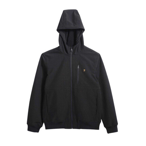 Farah (L, Black) Farah Mens Softshell Hooded Jacket