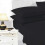 (King, Black) K Collection percale Percale Fitted Sheet 1