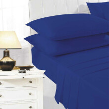 (Superking, Navy) K Collection percale Percale Fitted Sheet