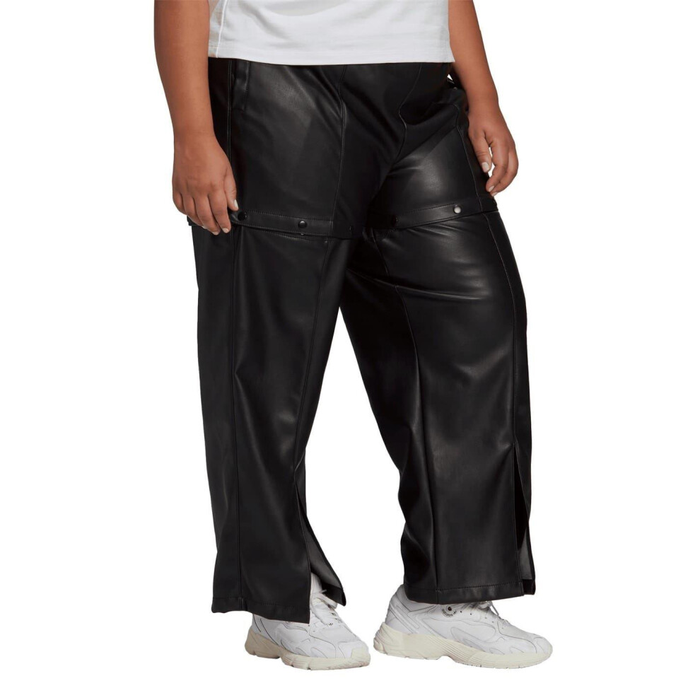 Adidas (28-30 Uk, Black) Womens/Ladies Always Original Faux Leather Plus Tracksuit Bottoms