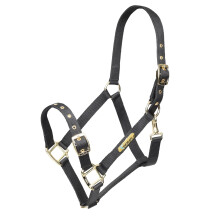 (X Full, Black) ARMA Adjustable Horse Headcollar