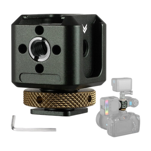 Strong Camera Hot Shoe elevator For Multiple Accessories On Camera drill 1