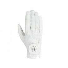 (6, White) Dublin Unisex Adult Bling Everyday Riding Gloves