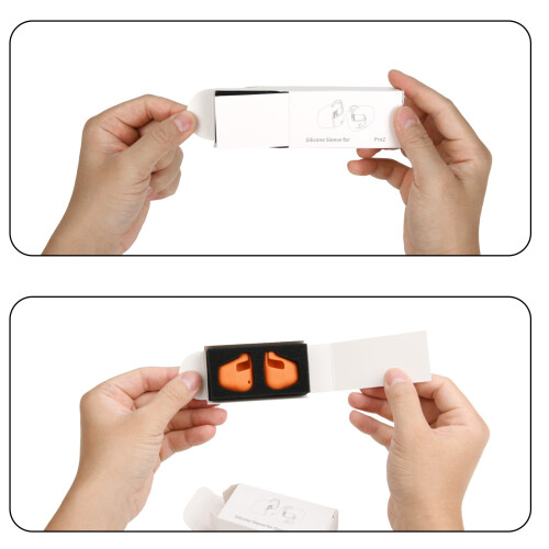 Open-Ear Silicone Case Pair with Smooth Matte Feel for Storage Dark gray 1