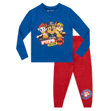 (6-7 Years, Blue) Paw Patrol Boys Chase & Marshall Long Pyjama Set