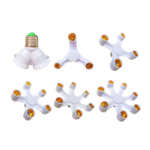Adjustable Light Socket Splitter, E26/E27 Base Converter, Wide Application One for five 2