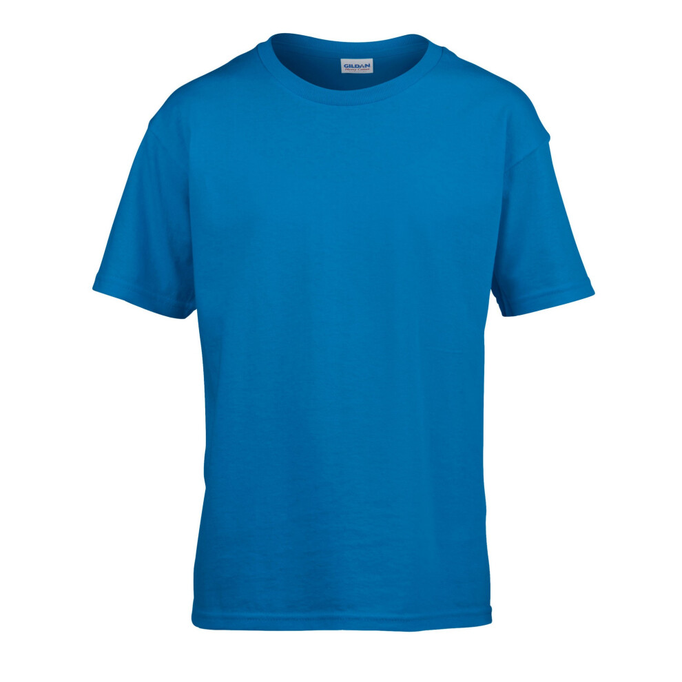 Gildan (9-11 Years, Sapphire Blue) Childens/Kids Softstyle Ringspun T-Shirt