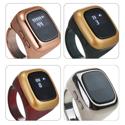 OLED Display Electronic Digital Counter Tally Counter Finger Ring Gift Green 18mm 2
