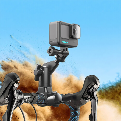 Handlebar Camera Bracket with 1/4 Screw for POV Ride Setups Trip Capturing 1