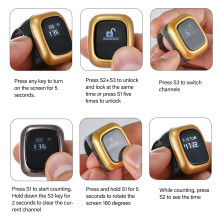 Digital OLED Display Counter Lightweight Finger Counter Ring for Counting Burgundy 18mm