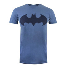 (L, Indigo) Batman Mens Mono Cotton T-Shirt