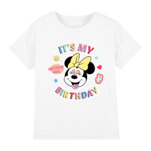 (3-4 Years, White) Disney Childrens/Kids It's My Birthday Minnie Mouse T-Shirt