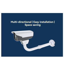Suporte Telescópico para Câmera de Vigilância, em Forma de L, Ajustável de 30 A 60 cm, Ideal para Equipamentos de Segurança Externa