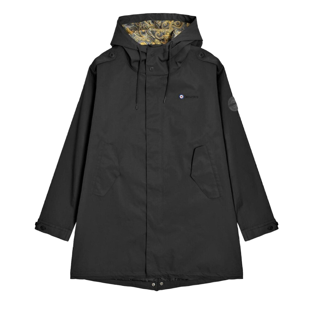 Lambretta (L, Black) Mens Waterproof Parka
