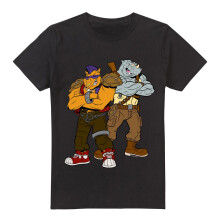 (S, Black) Teenage Mutant Ninja Turtles Mens Bebop & Rocksteady T-Shirt