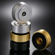 Speaker Support Feet 30 x 13 mm Aluminum Base with Rubber Bottom Silver