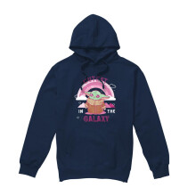 (S, Navy) Star Wars Unisex Adult Cutest In The Galaxy Grogu Weave Long-Sleeved Hoodie