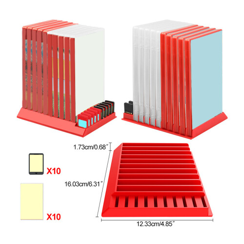 Game Card and Case Storage Base for Desk Display and Sorting White 1