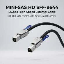 Fast Speed External Cable 12Gbps SFF-8644 To SFF-8644 Adapter External 6 meters