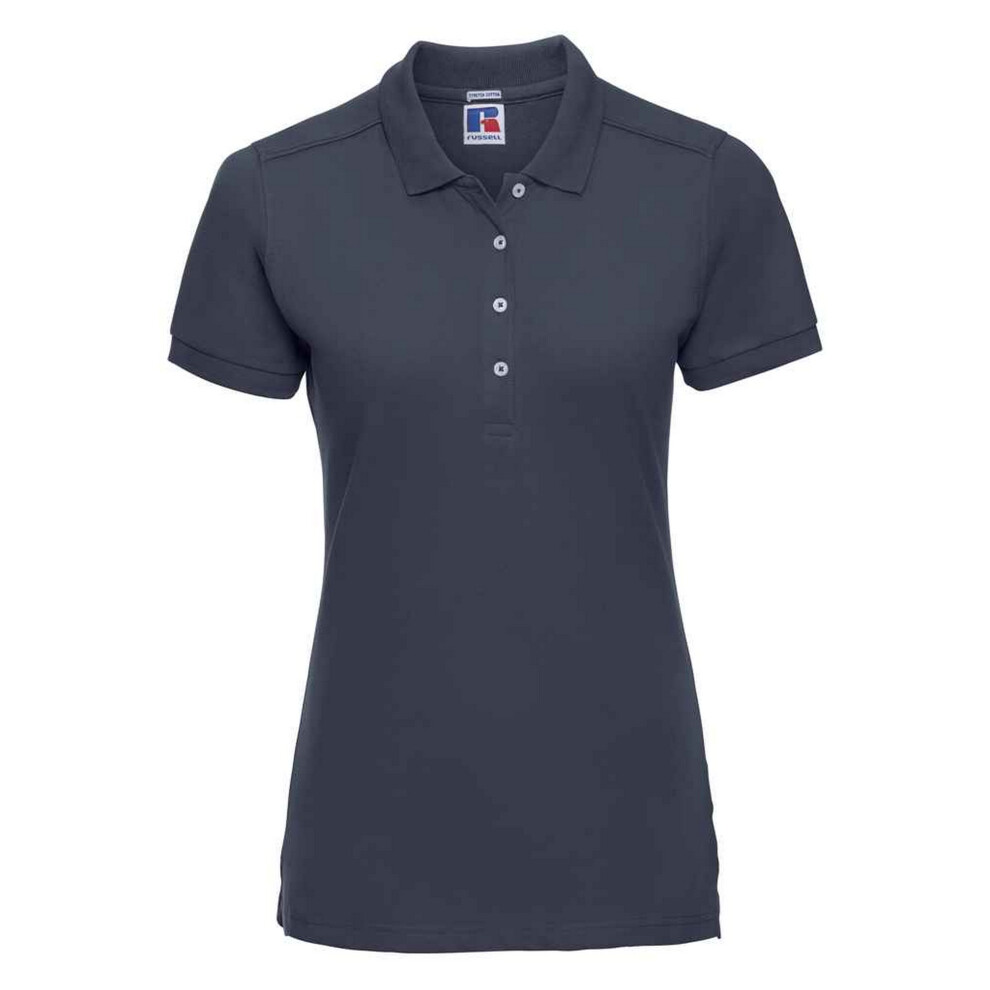 Russell (S, French Navy) Womens/Ladies Pique Stretch Polo Shirt
