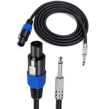 Speakon Male Connector to 6.35mm 1/4" Male Mono TS Speakon Audio Amplifier 10