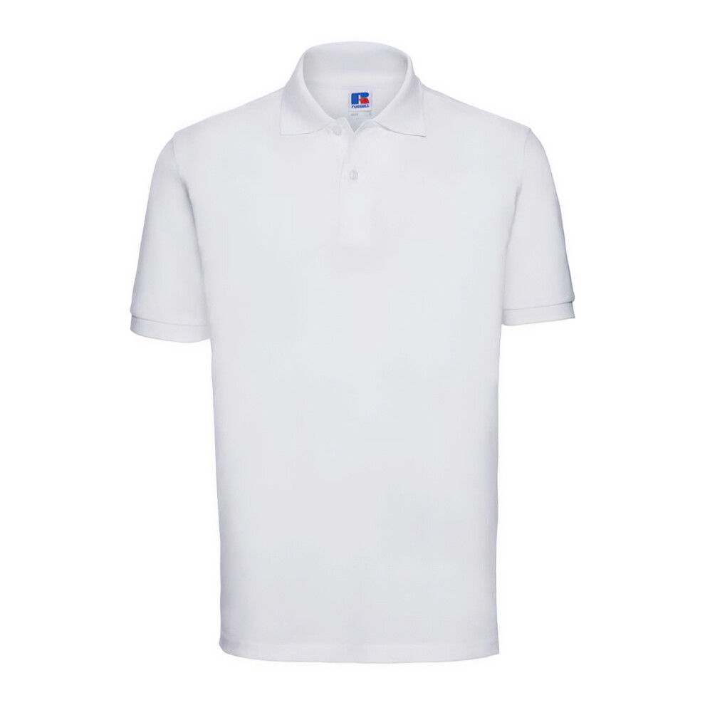 Russell (Xxl, White) Mens Classic Cotton Pique Polo Shirt