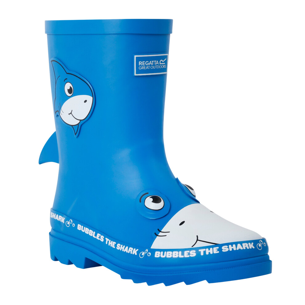 Regatta (13 Uk Child, Blue) Childrens/Kids Mudplay Ii Bubbles The Shark Wellington Boots