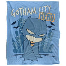 (60in x 50in, Multicoloured) Batman Gotham City Hero Throw