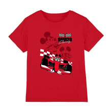 (7-8 Years, Red) Disney Childrens/Kids Mickey Mouse Racing Cars T-Shirt