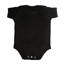 (12 Months, Black) Spiral Direct Baby Plain Babygrow