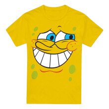 (S, Yellow) SpongeBob SquarePants Mens Guilty Face T-Shirt