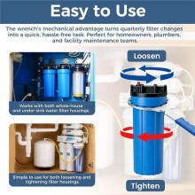 Metall-Wasserfilter-Schlüssel, 3,69" ID, Schwerlaststahl, für Pentek OmniFilter American Plumber GE GX-Serie