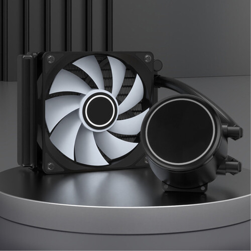 12cm CPU Liquid Cooler RGB Water Cooling System Copper Aluminum Material White 2