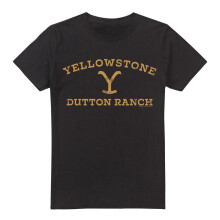 (XL, Black) Yellowstone Mens Arched Logo T-Shirt