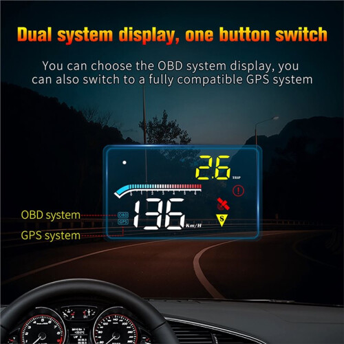 Windshield Projector Universal Car HUD Speedometer M17 OBD GPS   Display Auto Electronics Accessories 1