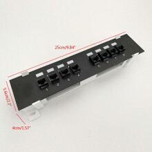 8 Ports for Cat 6 Straight Through Patch Panel RJ45 Network Cable Adapter Jack B Black