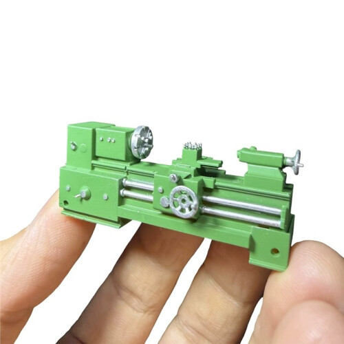 Miniature Lathe Model Metal Scale Lathe Display Piece Compact Portable 1