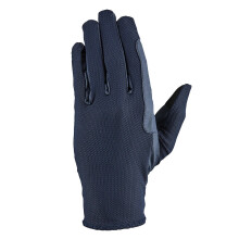 (6, Navy) Dublin Unisex Adult Pull-On Mesh Riding Gloves
