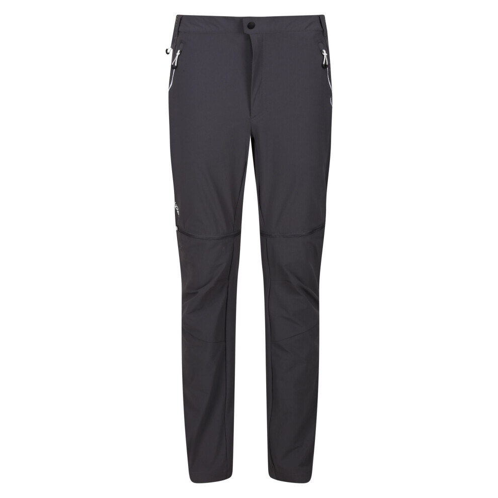 Regatta (42R, Seal Grey/Black) Mens Mountain Zip-Off Trousers
