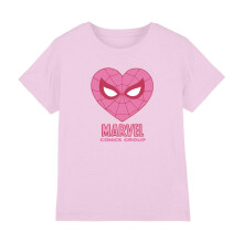 (7-8 Years, Light Pink) Spider-Man Childrens/Kids Heart T-Shirt