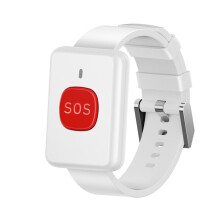 433.92MHz Montre-Bracelet Appel Transmetteur RF RC Montre Bouton D'Appel Bouton D'Urgence SOS Sans Fil pour Personnes Âgées Blanc