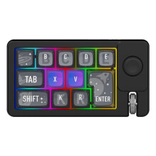 Joystick Sem Fio de Três Modos com Definição de Macro 2.4G com Fio Hot-Swap com Definição de Macro Teclado Mecânico para Jogos A