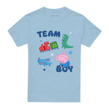 (XL, Sky Blue) Peppa Pig Unisex Adult Team Boy George Pig Icons T-Shirt