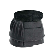 (M, Black) HyIMPACT SnugFit Fleece Topped Over Reach Boots (One Pair)