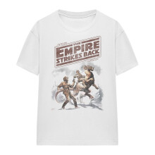 (L, White) Star Wars Womens/Ladies Empire Strikes Back Western T-Shirt