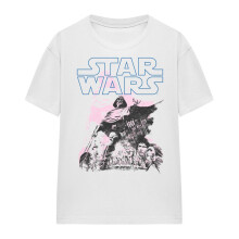 (XL, White) Star Wars Womens/Ladies Darth Vader Retro Poster T-Shirt